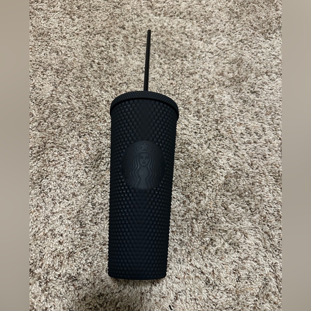 Never use and has tags!   Black matte Starbucks cup!